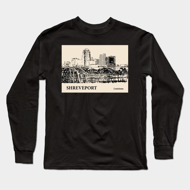 Shreveport - Louisiana Long Sleeve T-Shirt by Lakeric